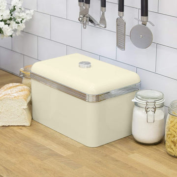 Swan Retro Cream Bread Bin Fresh Baked Storage Container