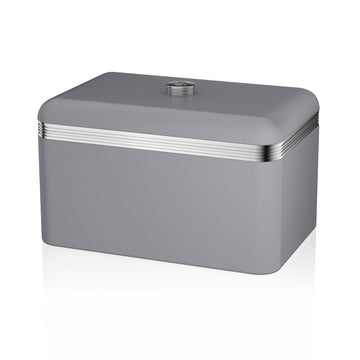 Swan Retro Grey Bread Bin Canister