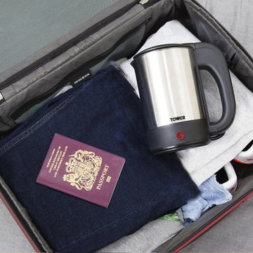 Tower 0.5 L 650W Silver Travel Kettle