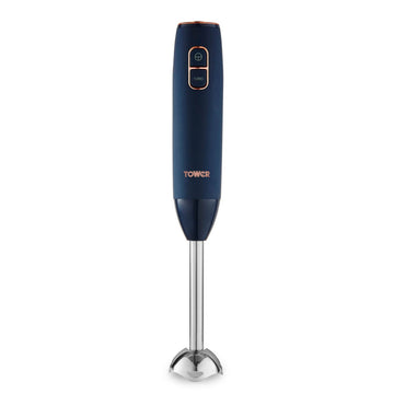 Tower 600W Cavaletto Blue Rose Gold Stick Blender