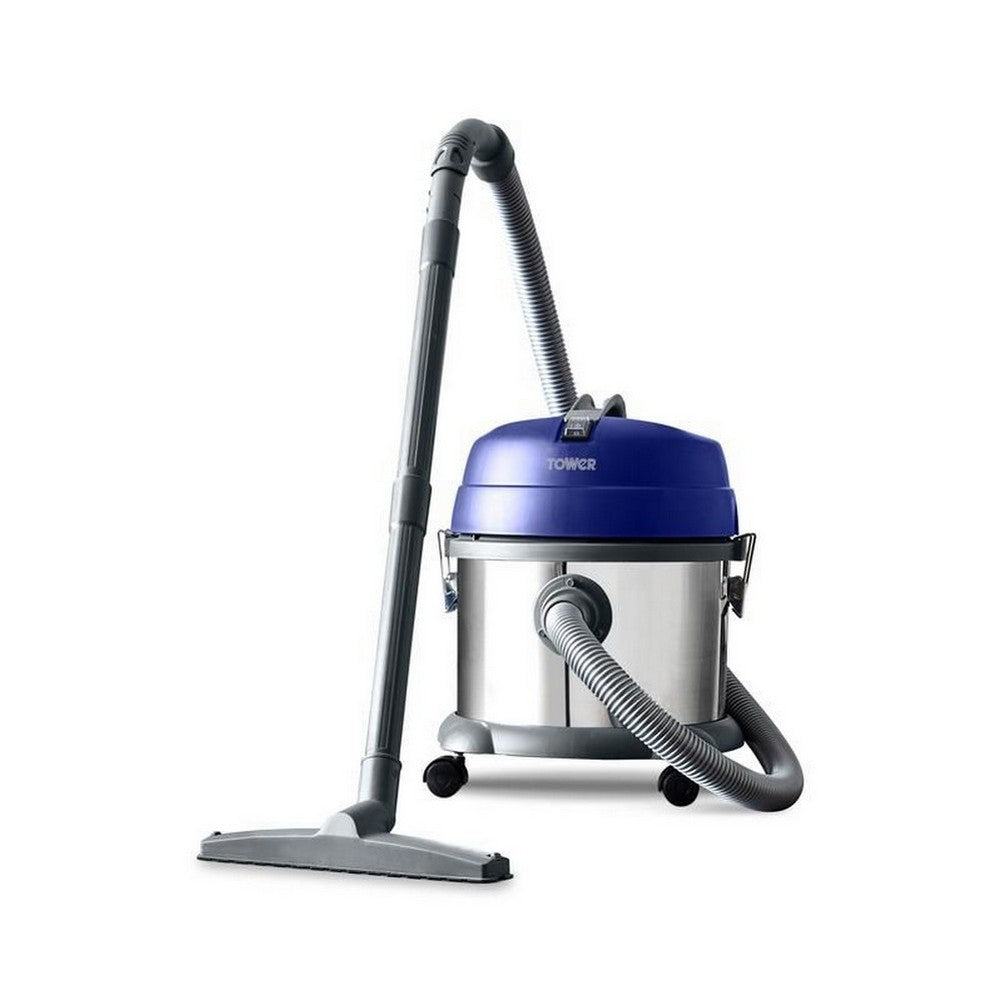 Tower TDW10 15L Stainless Steel Blue Vacuum Cleaner