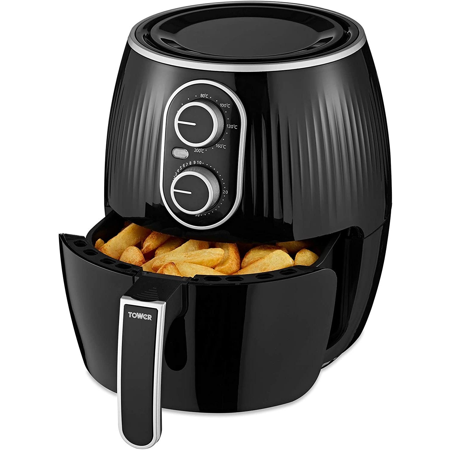 Tower 4L 1400W Vortx Black Manual Air Fryer