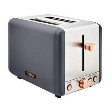 Tower Cavaletto 2 Slice Stainless Steel Grey Toaster