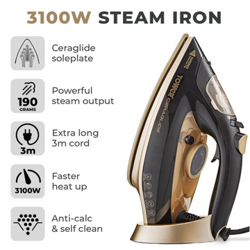 Tower 3100W Cord & Cordless Steam Iron