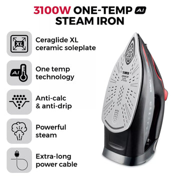 Tower 3100W Steam Iron Pro XL