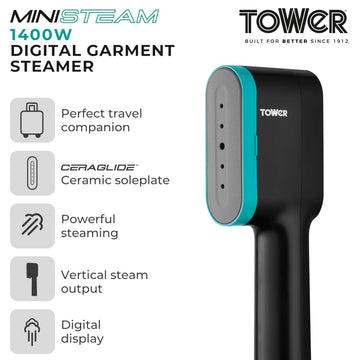 Tower Ceraglide 1400W Handheld Garment Steamer