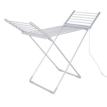Tower Y-Shaped Clothes Airer with 2 Foldable Wings White