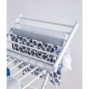 Tower Y-Shaped Clothes Airer with 2 Foldable Wings White