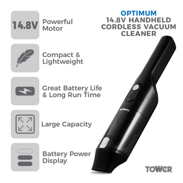 Tower 200W Black Cordless Handheld Vacuum Cleaner