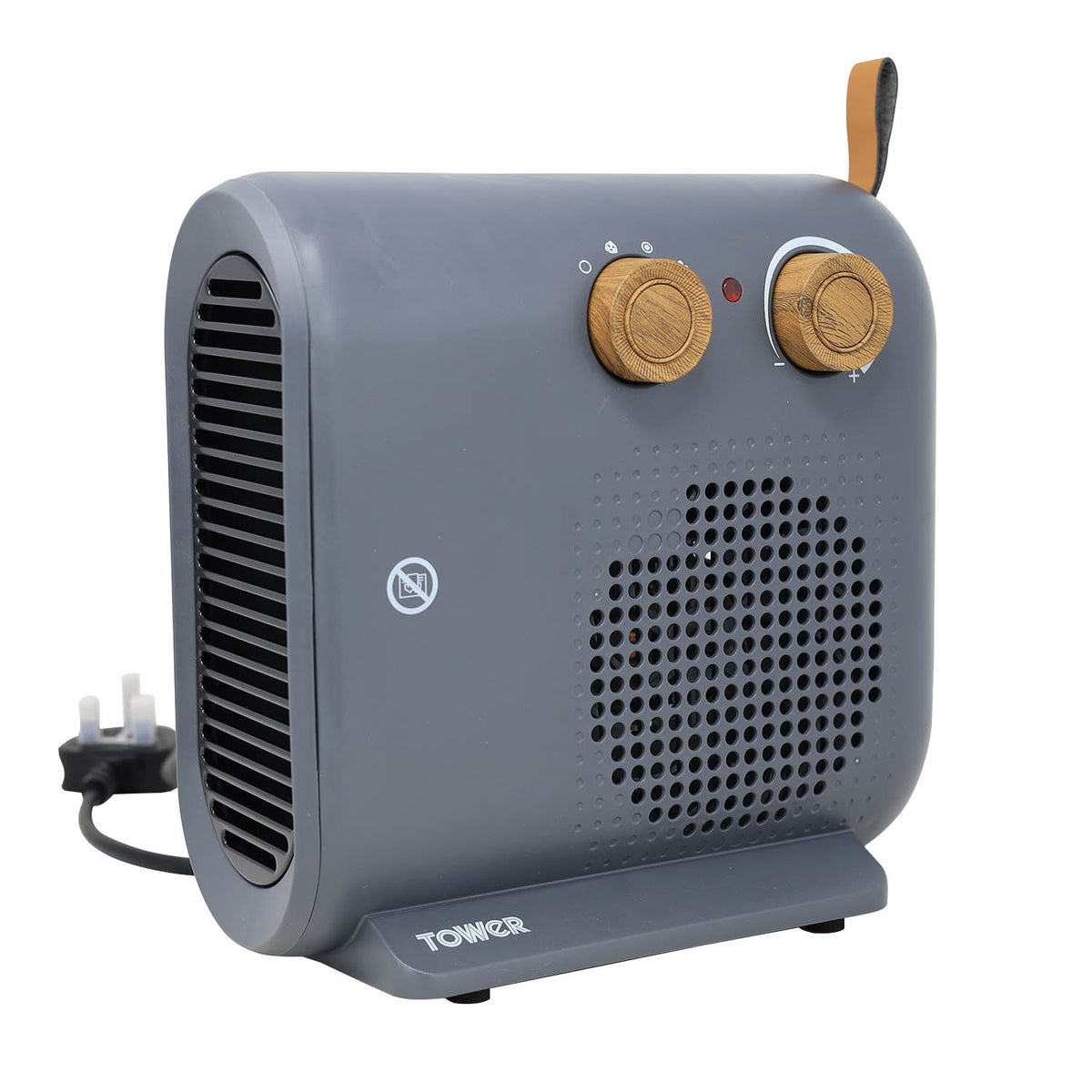 Tower 600W Grey Plastic Portable Heater Fan