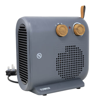 Tower 600W Grey Plastic Portable Heater Fan