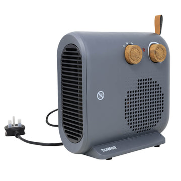 Tower 600W Grey Plastic Portable Heater Fan
