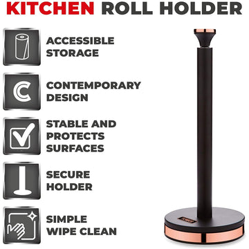 Tower Cavaletto Black Towel Pole