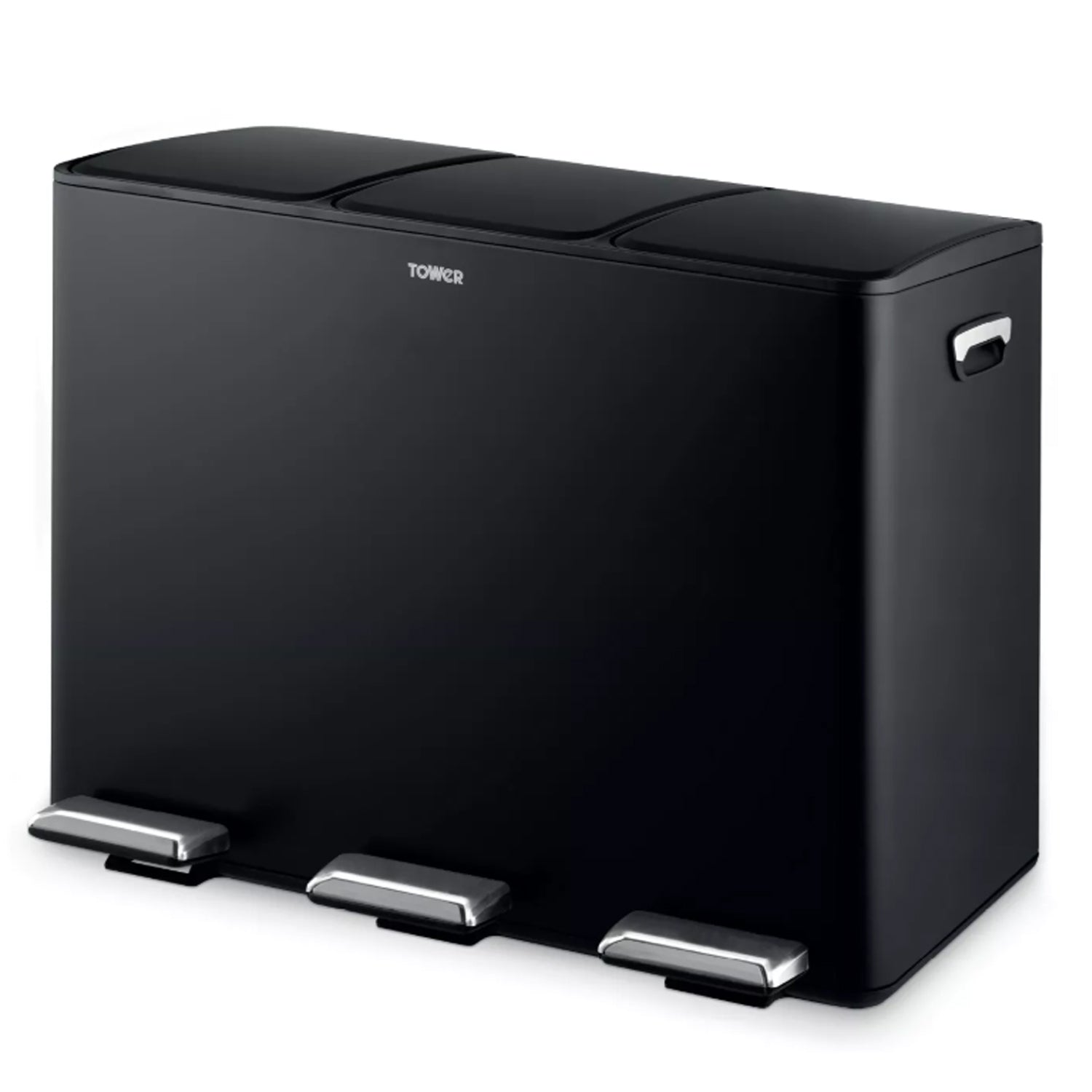 Tower 45L 3-Compartment Recycling Pedal Bin