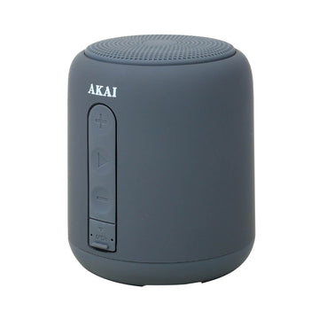 Akai Grey Portable Bluetooth Speaker With Card Slot