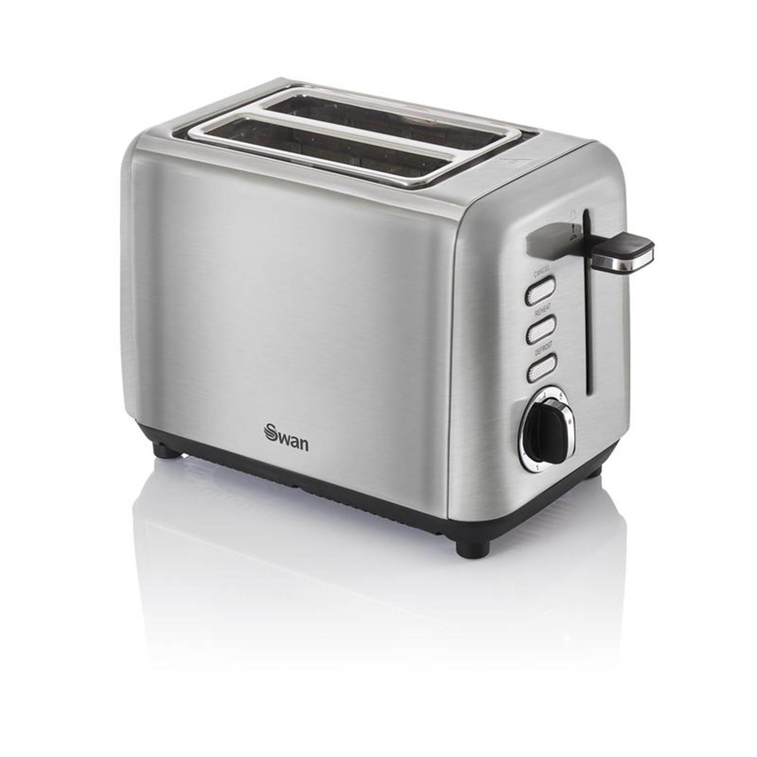 Swan TownHouse Silver 2 Slice Toaster