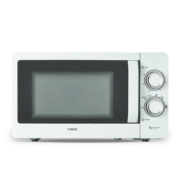 Tower 20L 800W White Manual Microwave Oven