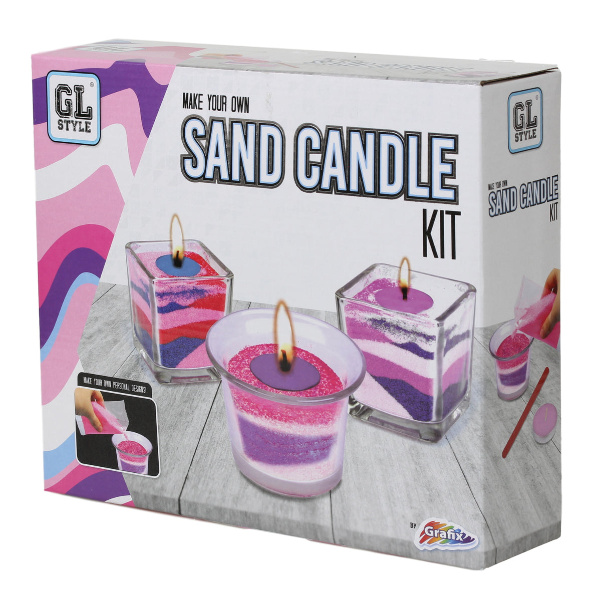 DIY Candle Tealight Sand Art & Craft Creativity Kids Activity Set