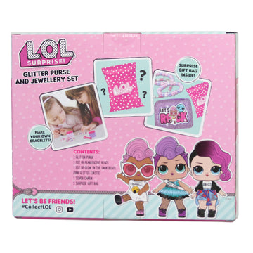 L.O.L. Surprise Glitter Purse and Jewellery Set