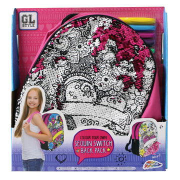GL Style Colour Your Own Sequin Switch Back Pack