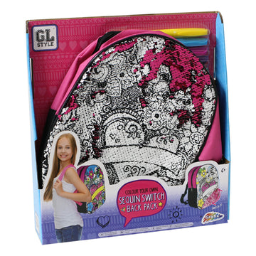 GL Style Colour Your Own Sequin Switch Back Pack