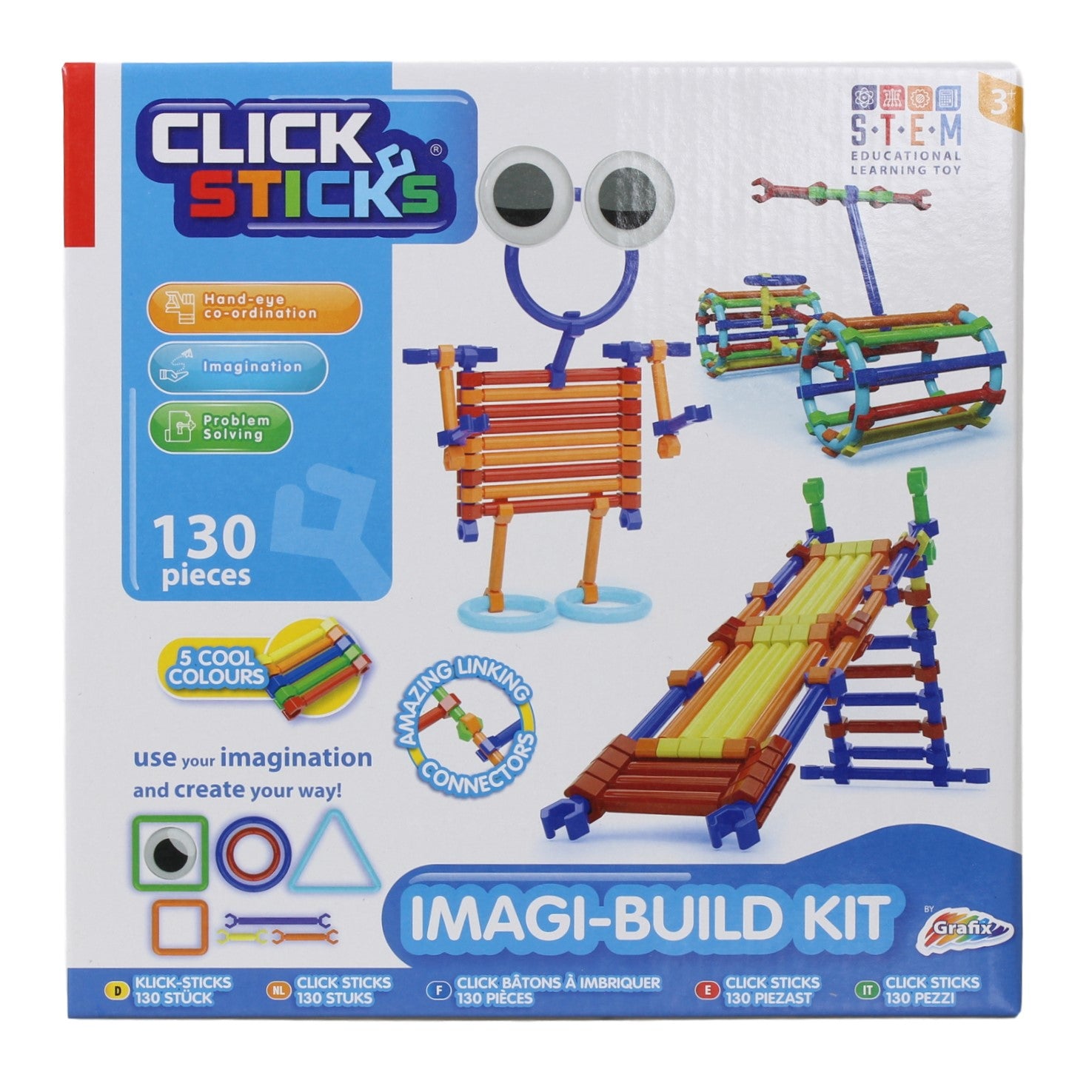 Click Sticks Glittery Colour Effect Modelling Kids Set