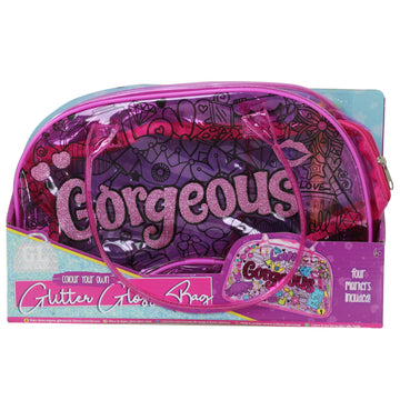Create Your Own Glitter Gloss Pink Handbag Fashion Art Girls Set