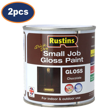 2Pcs Rustins 250ml Chocolate Brown Quick Dry Gloss Paint