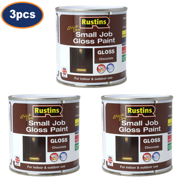 3Pcs Rustins 250ml Chocolate Brown Quick Dry Gloss Paint