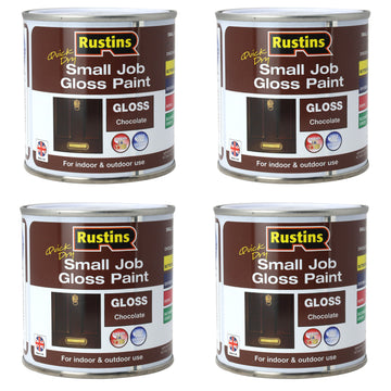 4Pcs Rustins 250ml Chocolate Brown Quick Dry Gloss Paint