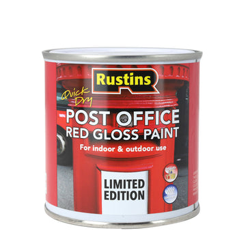 2Pcs Rustins 250ml Post Office Red Quick Dry Gloss Paint