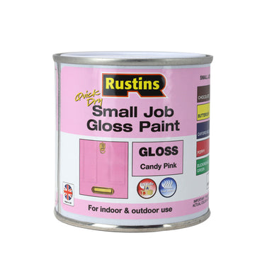 2Pcs Rustins 250ml Candy Pink Quick Dry Gloss Paint