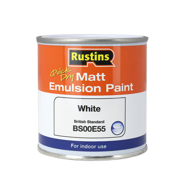4Pcs Rustins 250ml Matte White Quick Dry Emulsion Paint