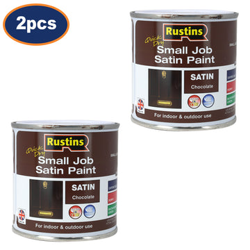 2Pcs Rustins 250ml Chocolate Brown Quick Dry Satin Paint