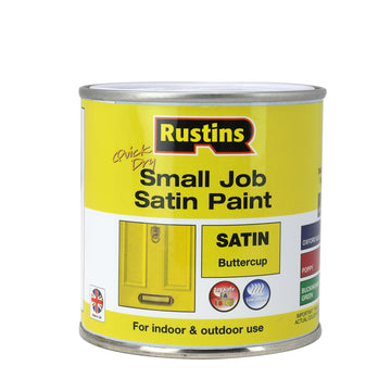 250ml Rustins Quick Dry Satin Buttercup Paint