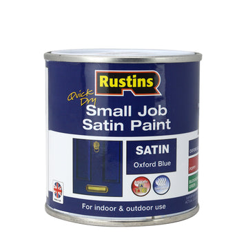 250ml Rustins Quick Dry Satin Oxford Blue Paint