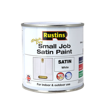 2Pcs Rustins 250ml White Quick Dry Satin Paint