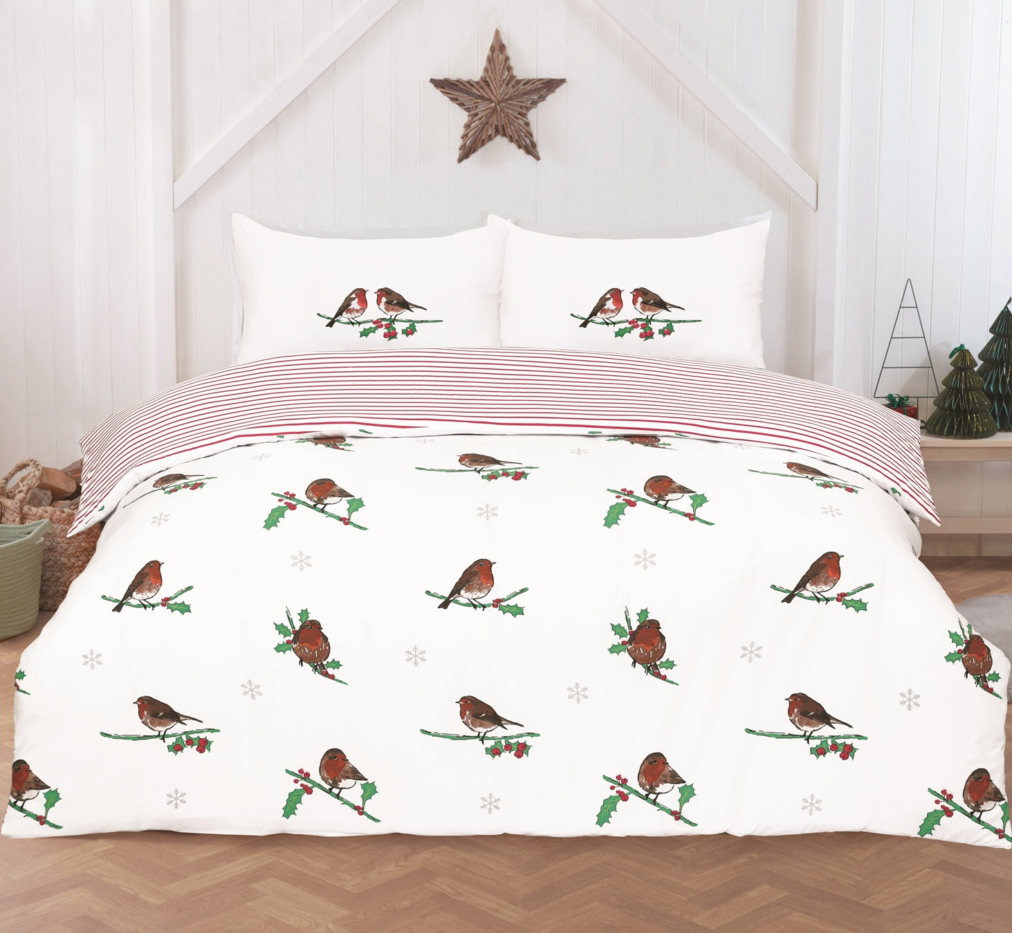 Robin Duvet Cover Set, Single, Red