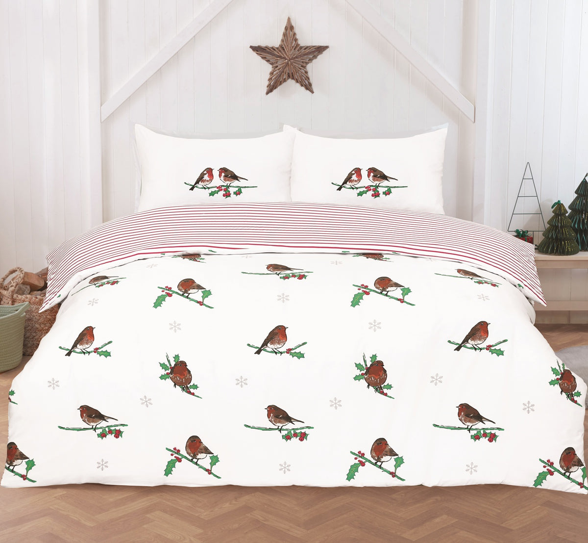 Robin Duvet Cover Set, Single, Red
