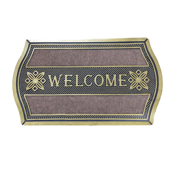 75x45cm Gold Cutaway Design Classic Rubber Door Mat