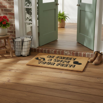 60x40cm PVC Coir Be Sweet Wipe Feet Design Door Mat