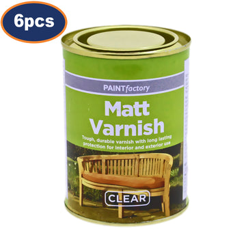 6PCS Paint Factory 300ml Varnish Clear Matte Finish Interior/Exterior Protection