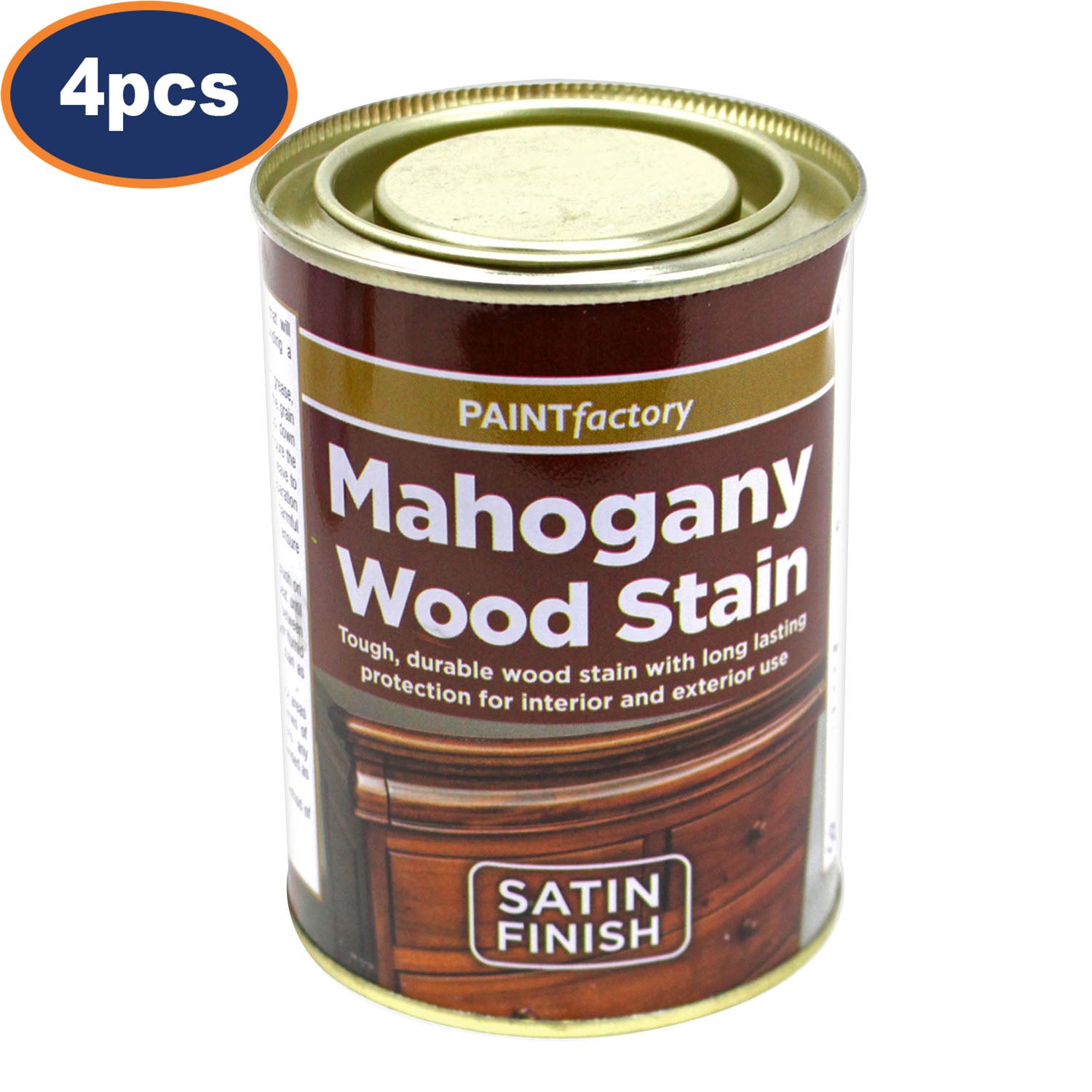 4Pcs 300ml Paint Factory Mahogany Wood Stain Satin Finish