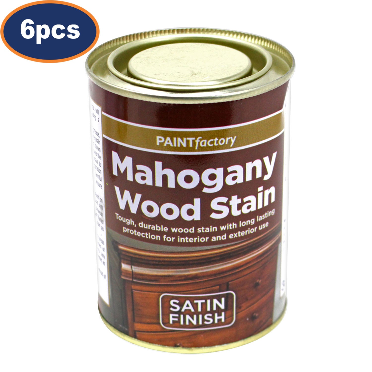 6Pcs 300ml Paint Factory Mahogany Wood Stain Satin Finish