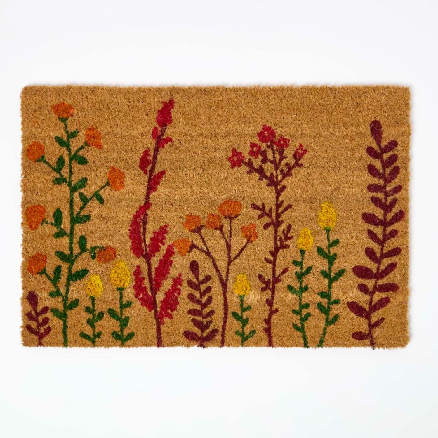 60x40cm Spring Flowers Non-Slip Coir Door Mat