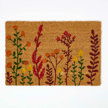 60x40cm Spring Flowers Non-Slip Coir Door Mat