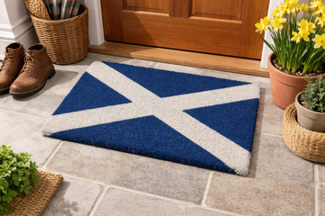 60x40cm St. Andrew's Cross Non-Slip Coir Door Mat