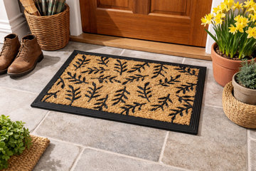 60x40cm Panama Leaves Non-Slip Coir Door Mat