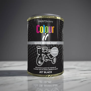 300ml Colour It Black Gloss Finish Quick Drying Paint