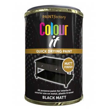 4Pcs 300ml Wood & Metal Matte Black Quick Drying Paint